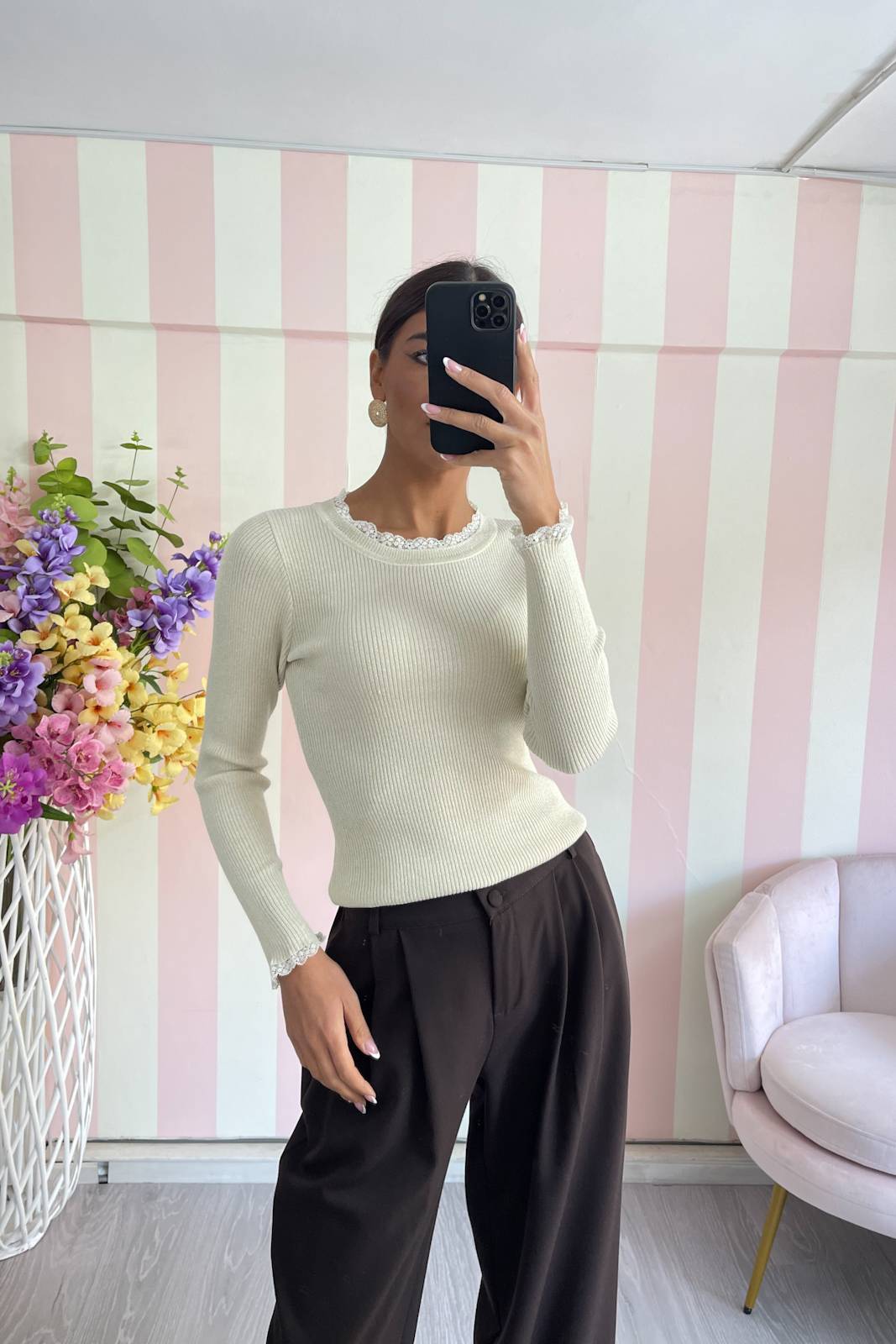 STORIA MAGLIA IN LUREX CON MERLETTO