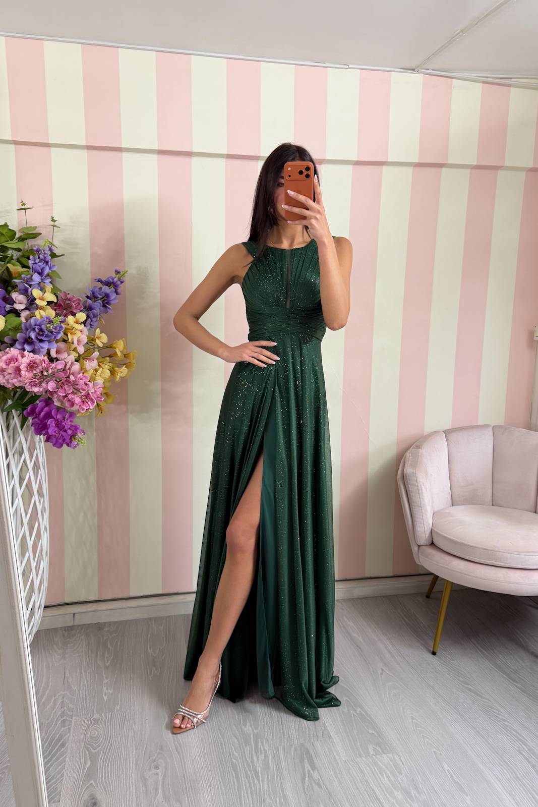 STORIA ABITO DAMIGELLA CON MICRO-PAILLETTES