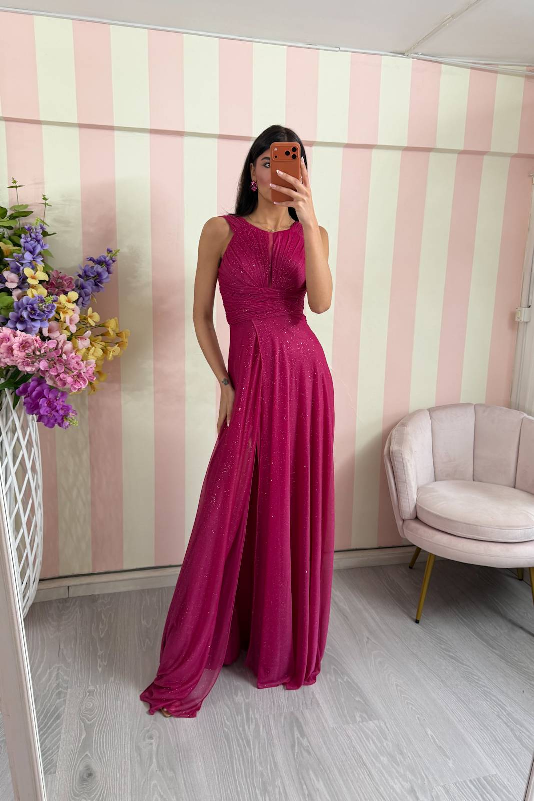 STORIA ABITO DAMIGELLA CON MICRO-PAILLETTES