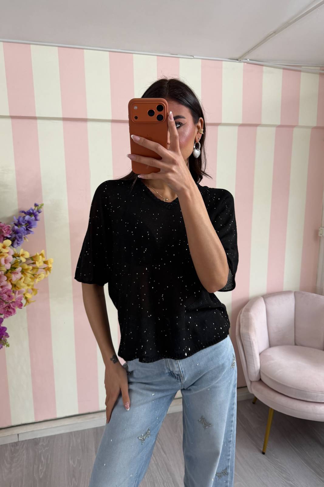 STORIA MAGLIA IN FILO CON MICRO-PAILLETTES