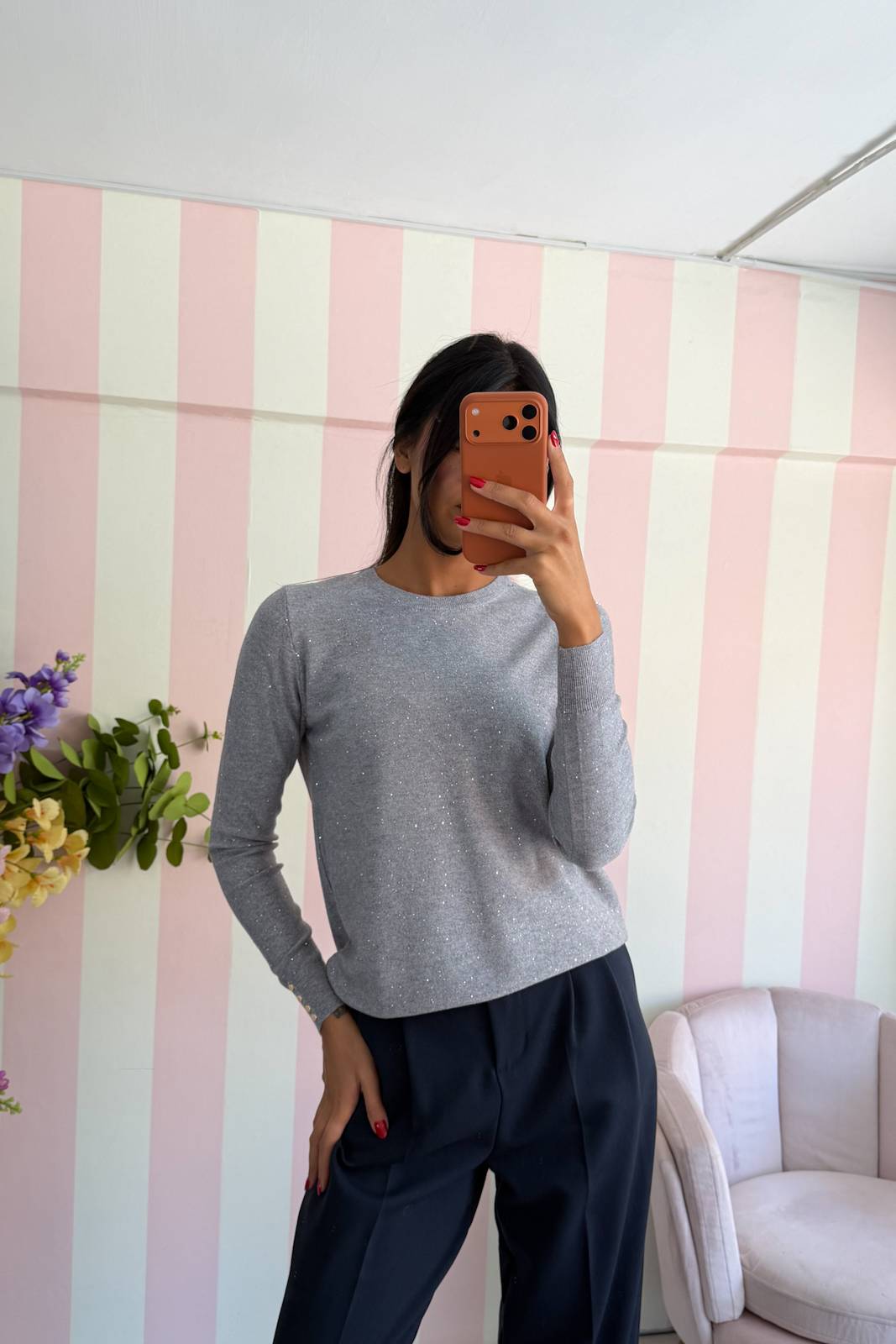 STORIA MAGLIA CON MICRO-PAILLETTES