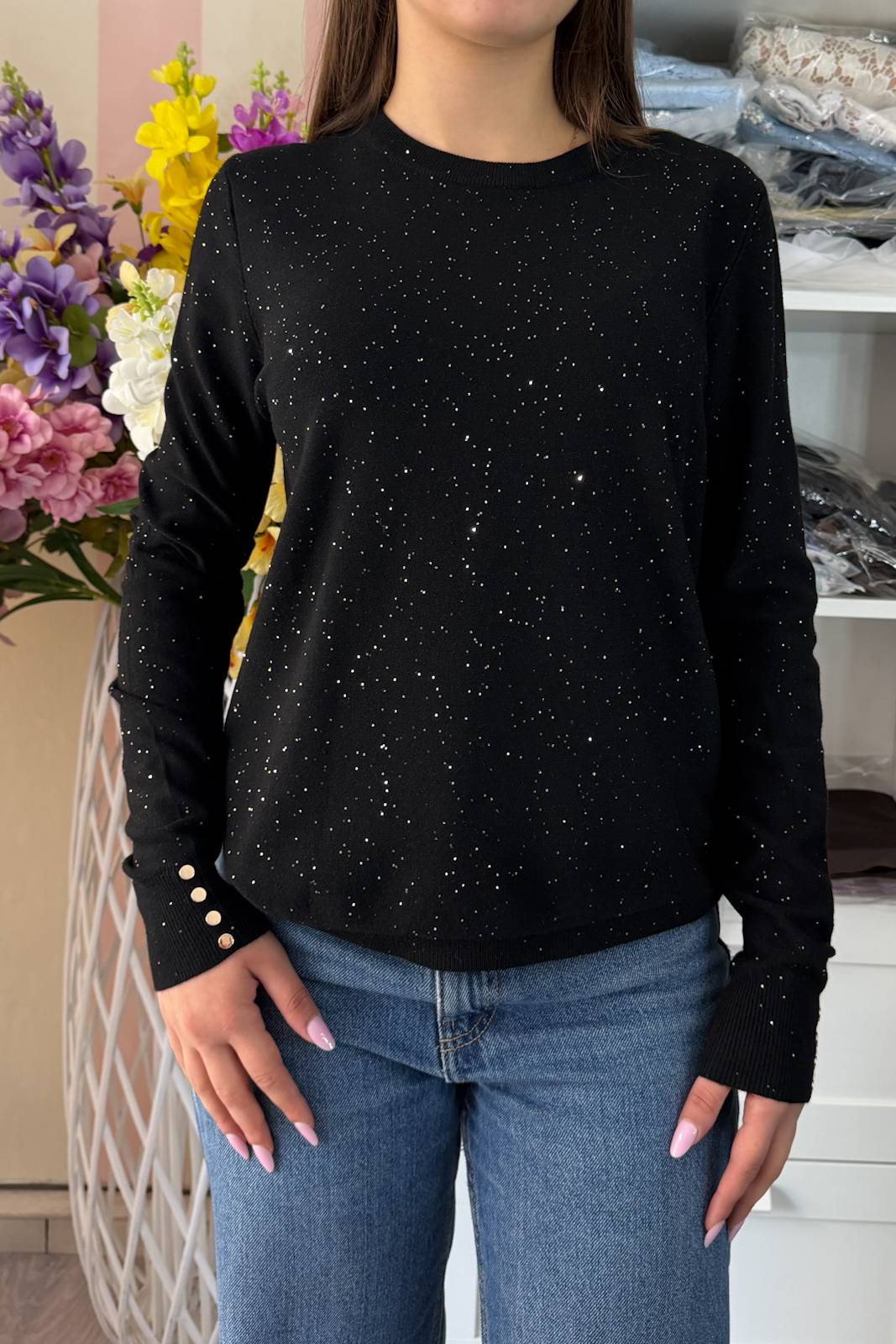 STORIA MAGLIA CON MICRO-PAILLETTES