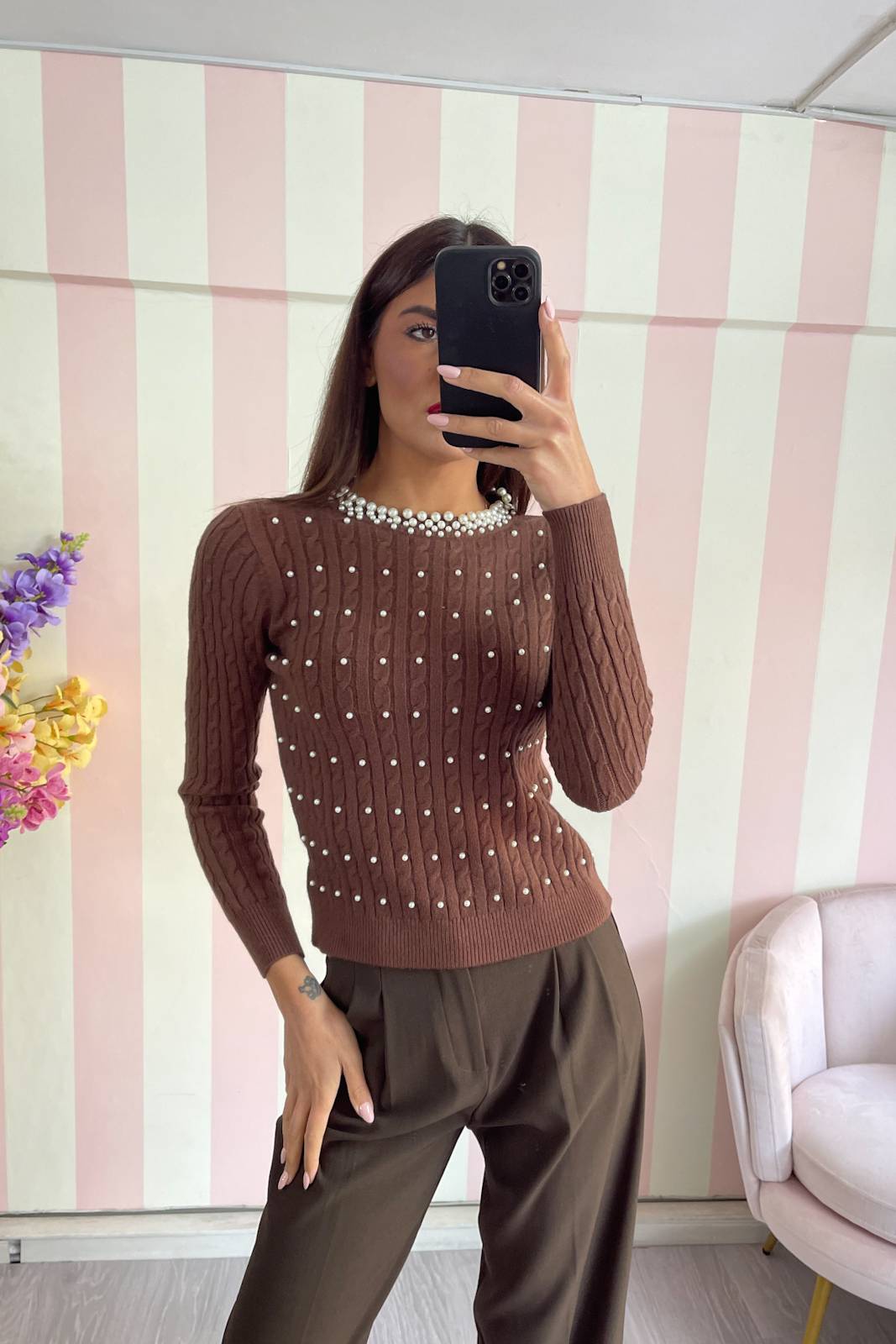 STORIA MAGLIA CON PERLINE