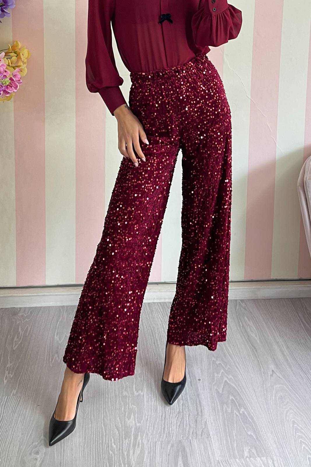 STORIA PANTALONI IN PAILLETTES