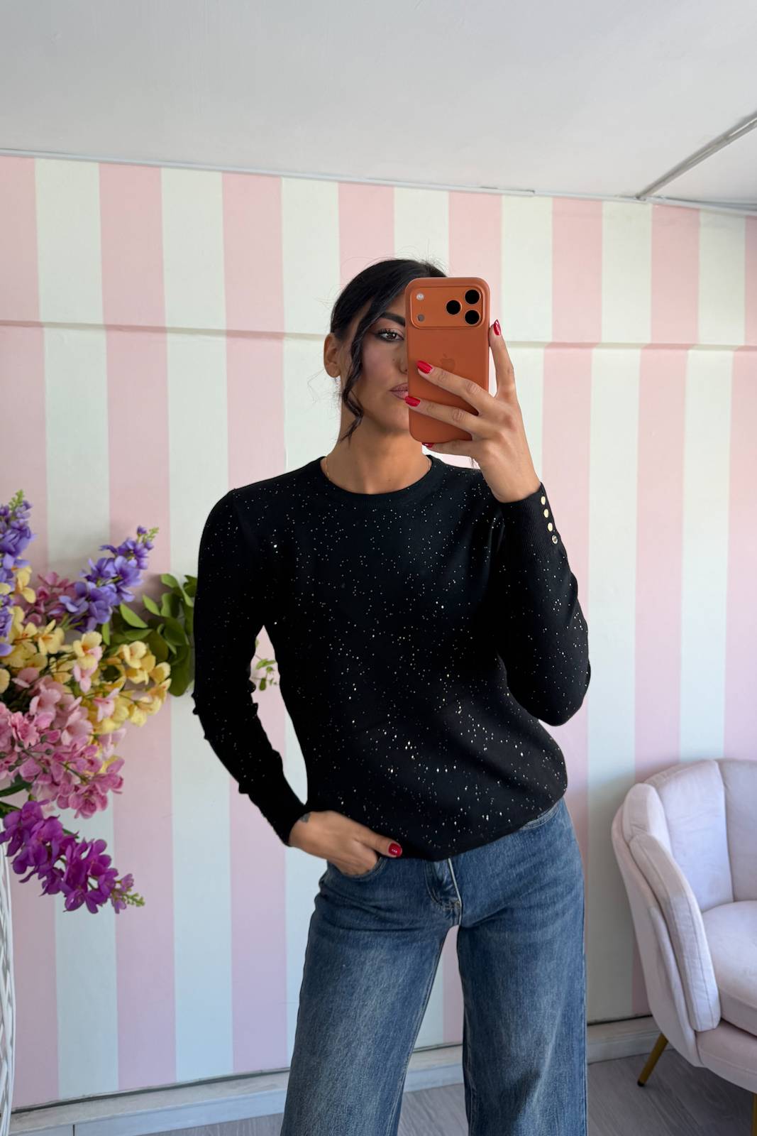 STORIA MAGLIA CON MICRO-PAILLETTES