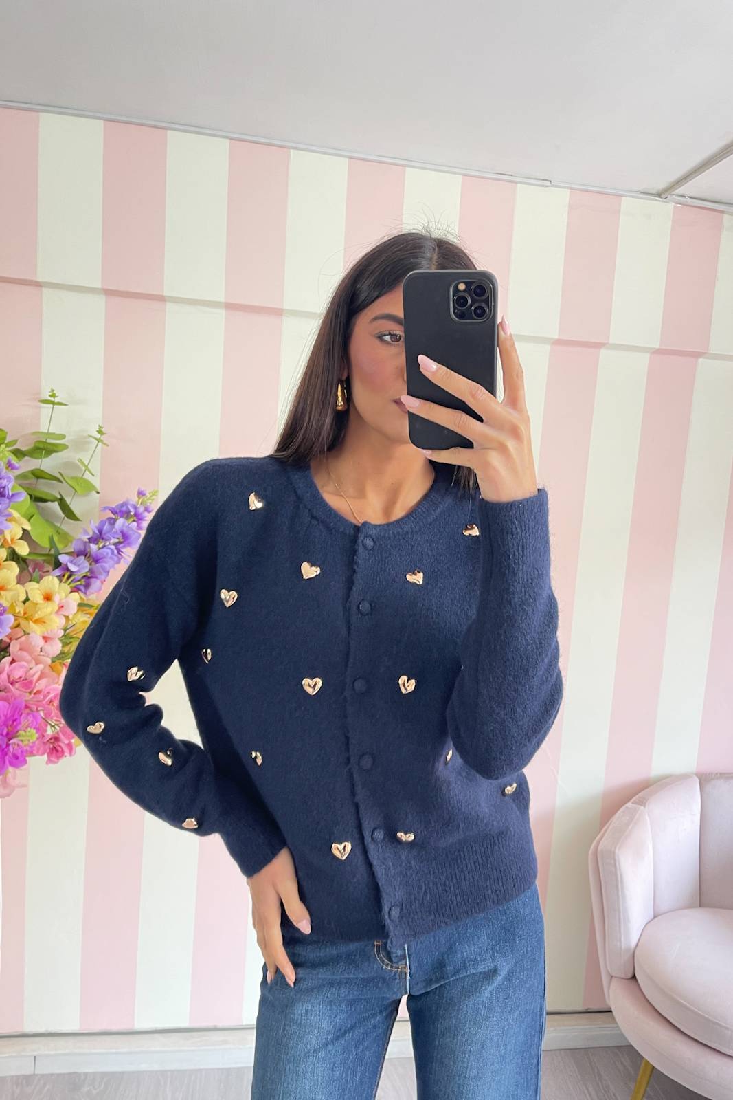 STORIA CARDIGAN CON CUORICINI MYRIAM