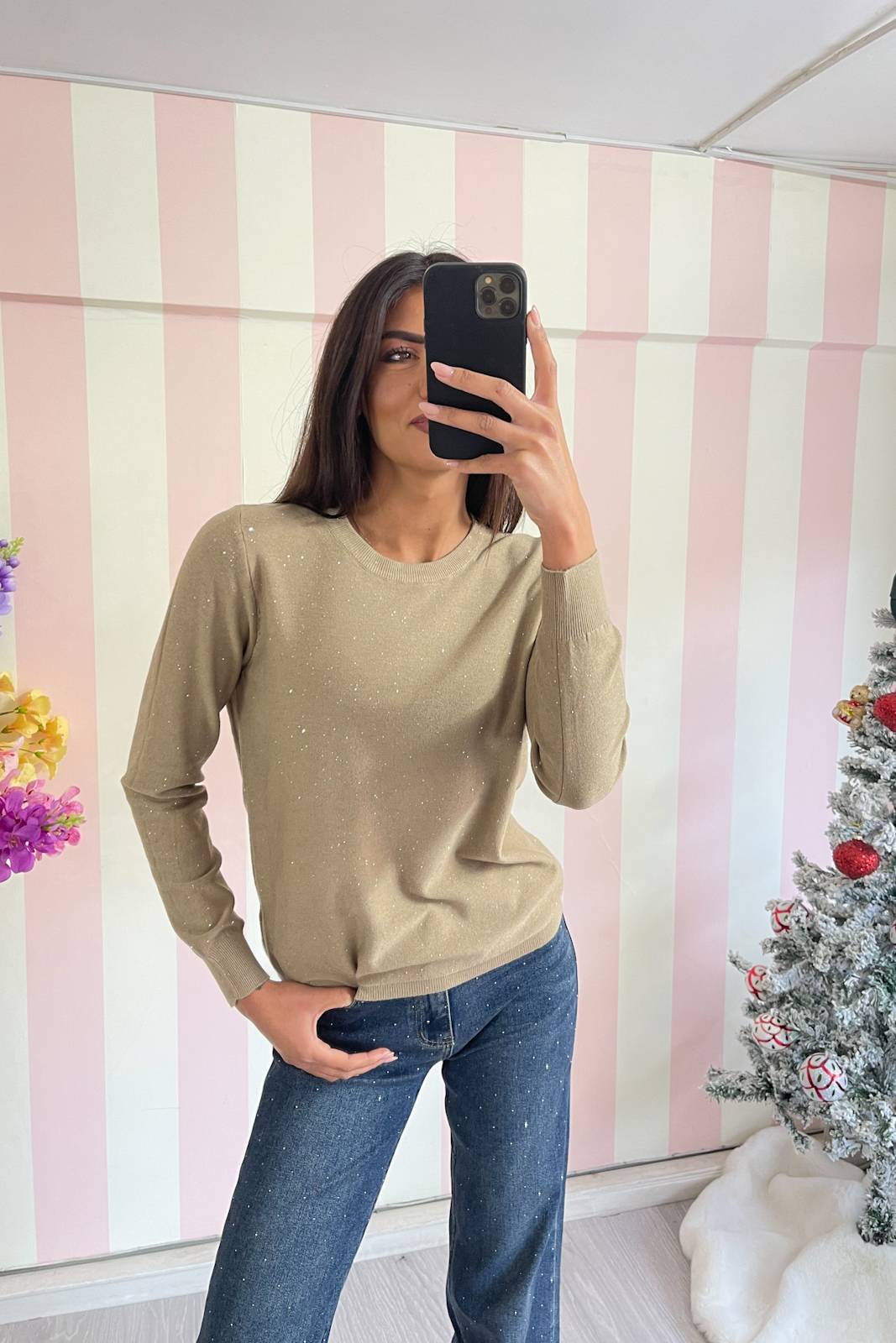 STORIA MAGLIA CON MICRO-PAILLETTES