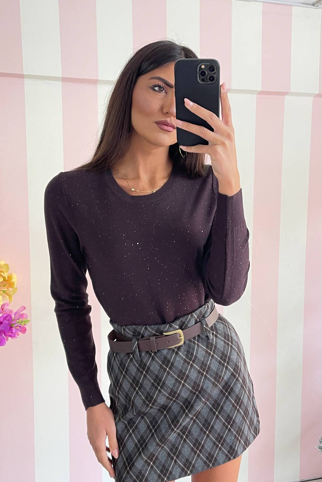 STORIA MAGLIA CON MICRO-PAILLETTES