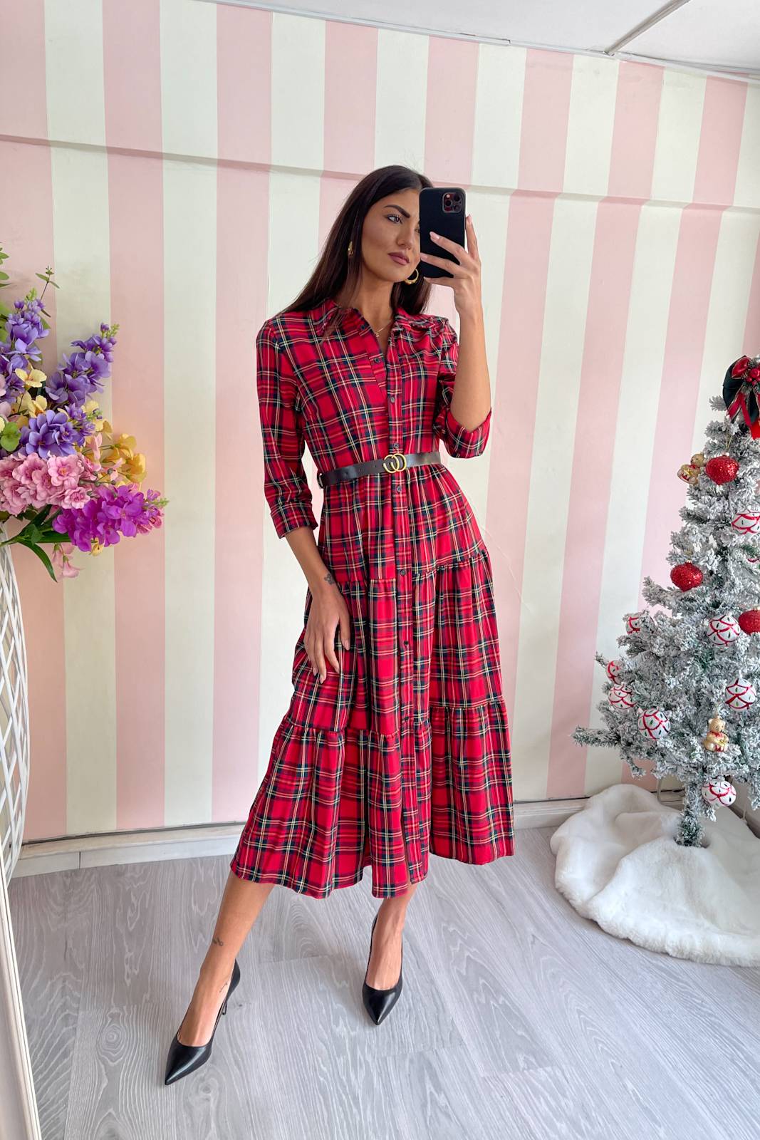 STORIA ABITO TARTAN A CHEMISIER