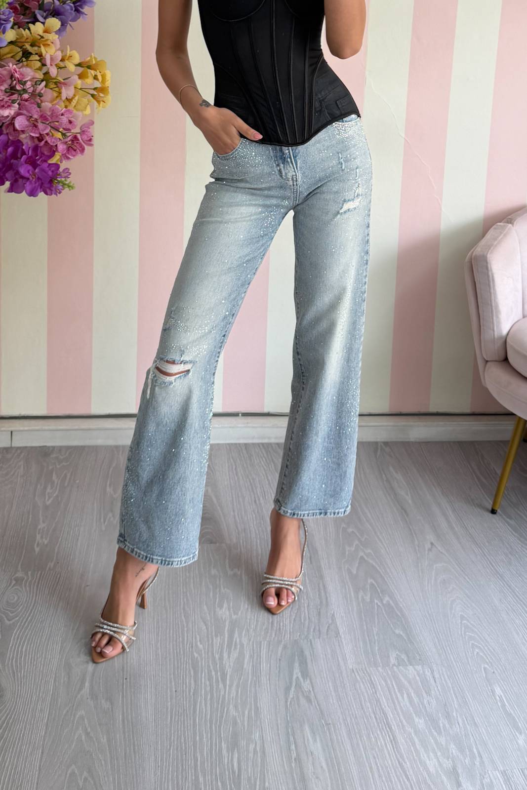 STORIA JEANS CON STRASS-ETIENNE