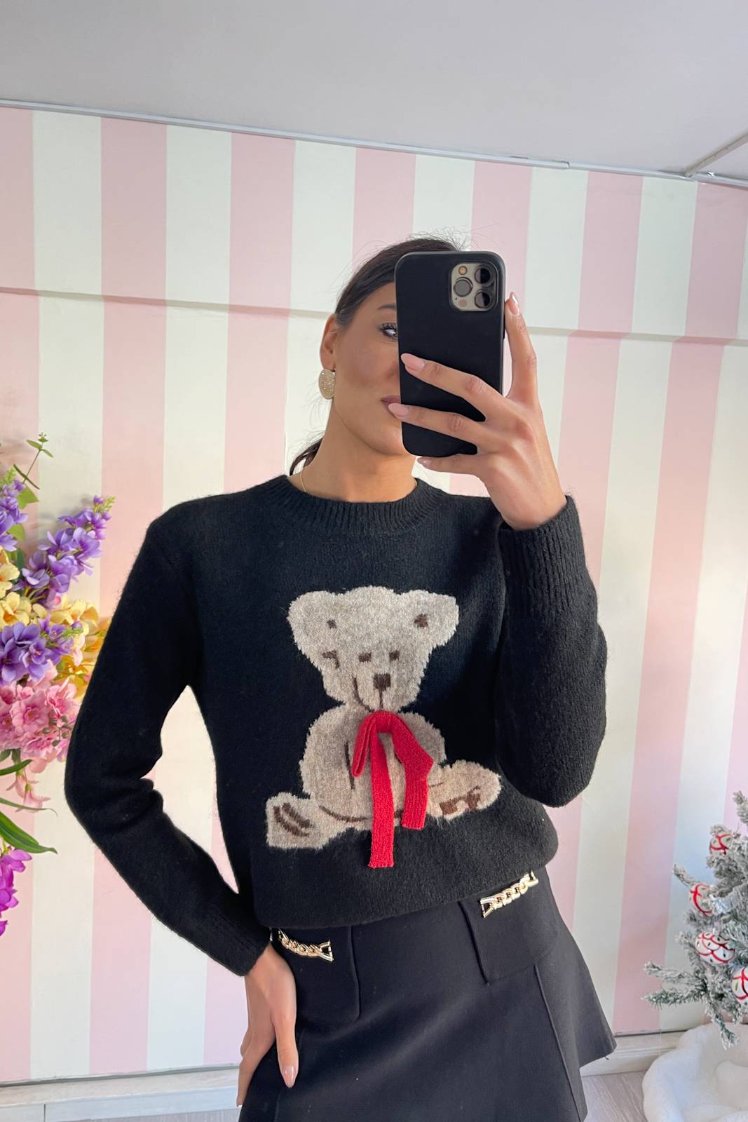 STORIA PULL TEDDY CON FIOCCHETTO