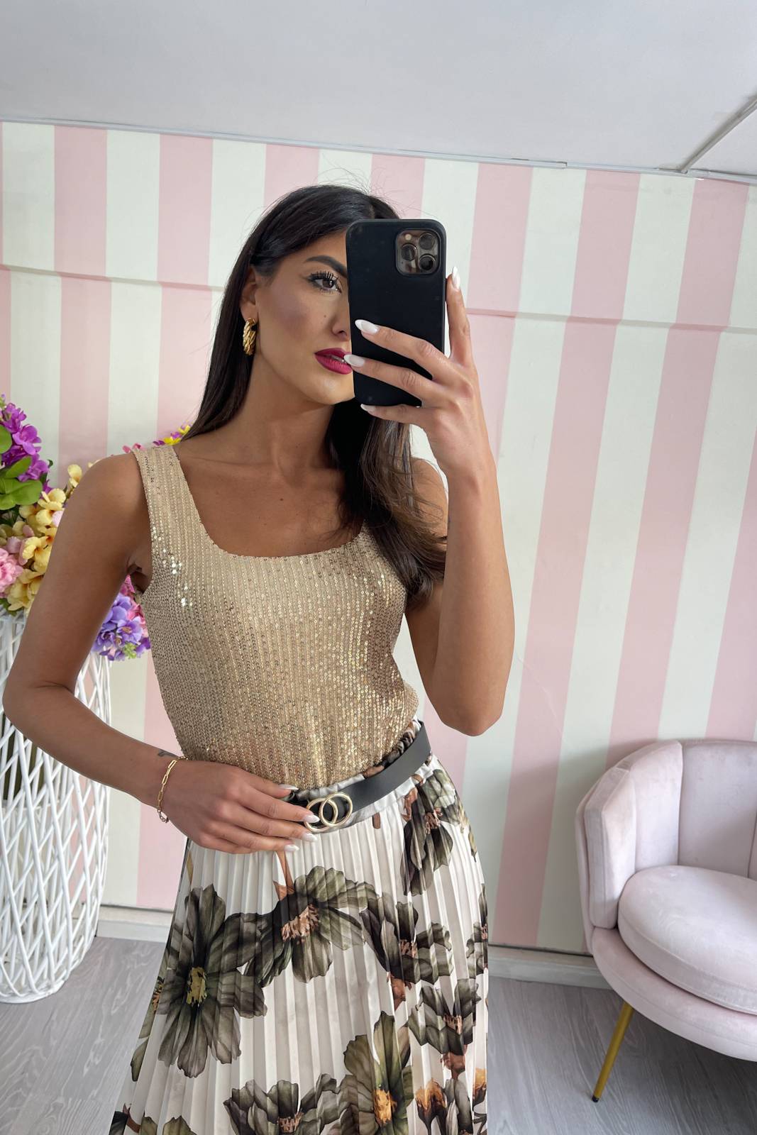 STORIA TOP PAILLETTES