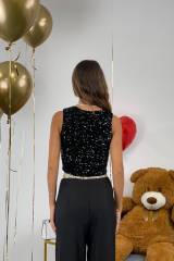 STORIA TOP IN PAILLETTES