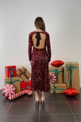 STORIA ABITO LUNGO IN PAILLETTES-SCHIENA NUDE