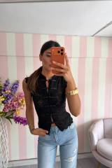 STORIA GILET IN PIZZO-COREA