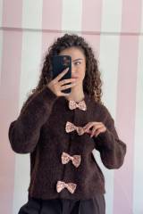 STORIA CARDIGAN CON FIOCCHI IN PAILLETTES