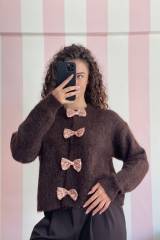 STORIA CARDIGAN CON FIOCCHI IN PAILLETTES