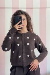STORIA CARDIGAN CON CUORICINI