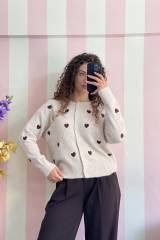 STORIA CARDIGAN CON CUORICINI