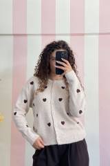 STORIA CARDIGAN CON CUORICINI