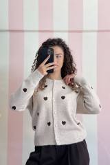 STORIA CARDIGAN CON CUORICINI