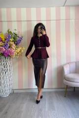 STORIA GONNA LONGUETTE IN ECOPELLE