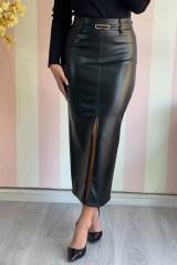 STORIA GONNA LONGUETTE IN ECOPELLE