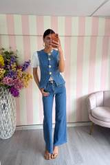 STORIA COORDINATO IN DENIM-LUANA