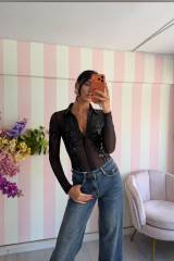 STORIA BODY-CAMICIA IN TULLE