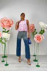 STORIA JEANS SFUMATO CON STRASS