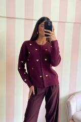 STORIA CARDIGAN CON CUORICINI MYRIAM