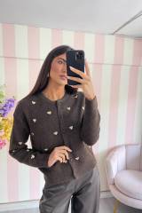 STORIA CARDIGAN CON CUORICINI MYRIAM
