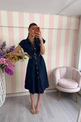 STORIA ABITO IN DENIM-MIDI