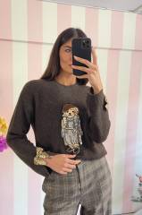 STORIA MAGLIA CON ORSETTO IN PAILLETTES