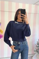 STORIA MAGLIA FIOCCO CON STRASS