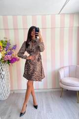 STORIA ABITO ANIMALIER IN SATIN