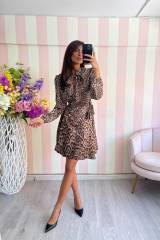 STORIA ABITO ANIMALIER IN SATIN