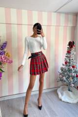 STORIA GONNELLINA TARTAN CON CINTURA