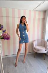 STORIA ABITO IN DENIM STELLA